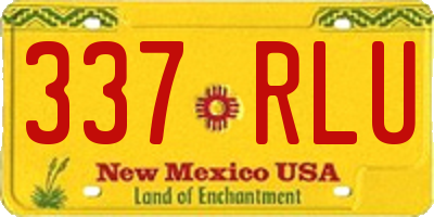 NM license plate 337RLU