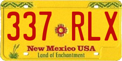 NM license plate 337RLX