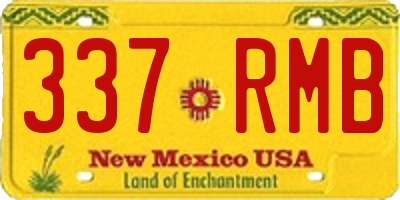 NM license plate 337RMB