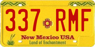 NM license plate 337RMF