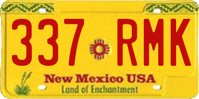 NM license plate 337RMK