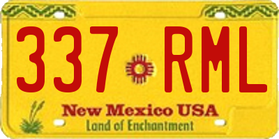 NM license plate 337RML