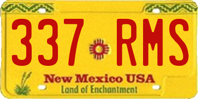 NM license plate 337RMS