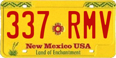 NM license plate 337RMV