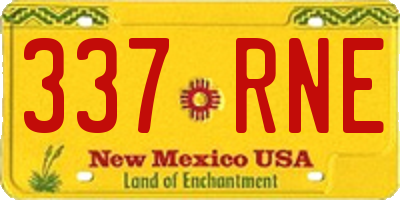 NM license plate 337RNE