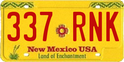 NM license plate 337RNK