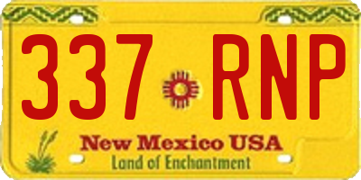 NM license plate 337RNP