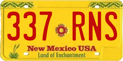 NM license plate 337RNS