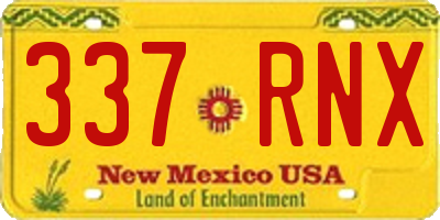 NM license plate 337RNX