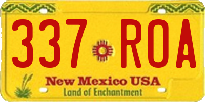 NM license plate 337ROA