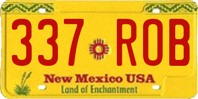 NM license plate 337ROB