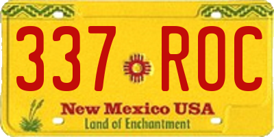 NM license plate 337ROC