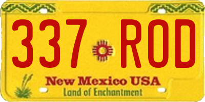 NM license plate 337ROD