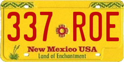 NM license plate 337ROE