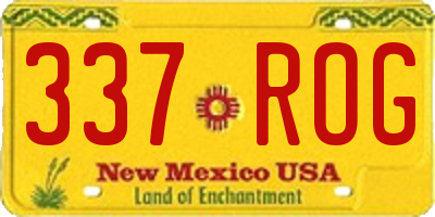 NM license plate 337ROG