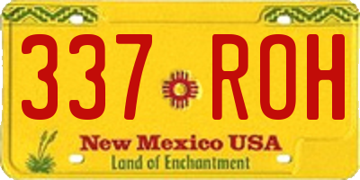 NM license plate 337ROH