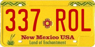 NM license plate 337ROL