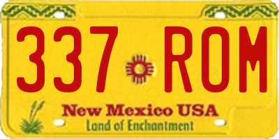 NM license plate 337ROM