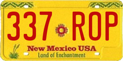 NM license plate 337ROP