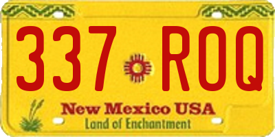 NM license plate 337ROQ