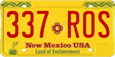NM license plate 337ROS
