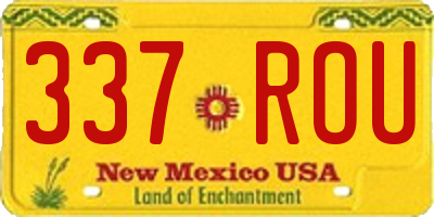 NM license plate 337ROU