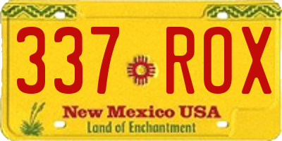 NM license plate 337ROX