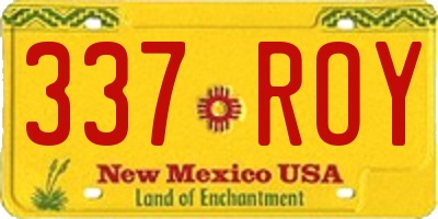 NM license plate 337ROY