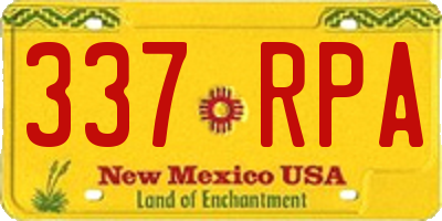 NM license plate 337RPA