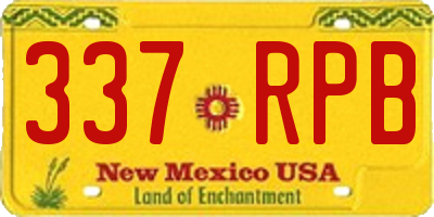 NM license plate 337RPB