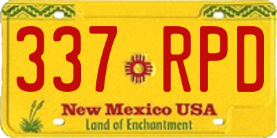 NM license plate 337RPD
