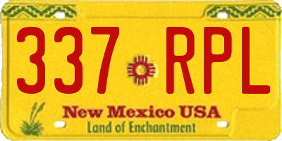 NM license plate 337RPL
