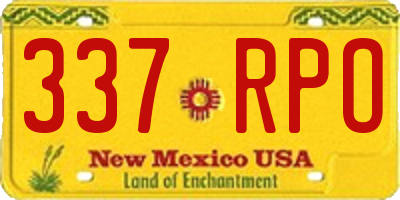 NM license plate 337RPO