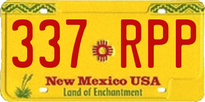 NM license plate 337RPP