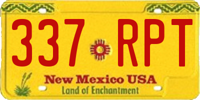 NM license plate 337RPT