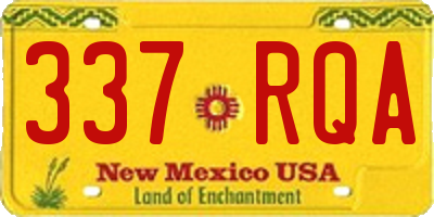 NM license plate 337RQA