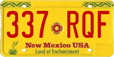 NM license plate 337RQF