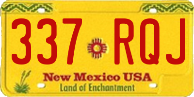 NM license plate 337RQJ