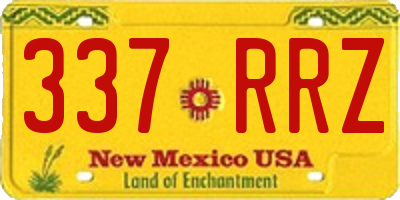 NM license plate 337RRZ