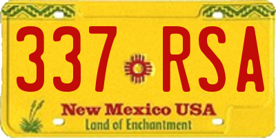 NM license plate 337RSA