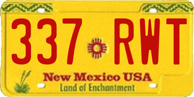 NM license plate 337RWT