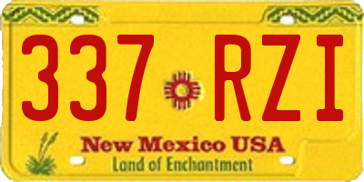 NM license plate 337RZI