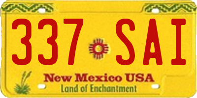 NM license plate 337SAI