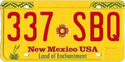 NM license plate 337SBQ