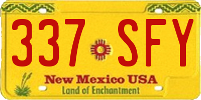 NM license plate 337SFY