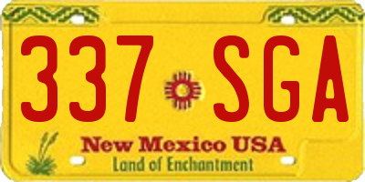 NM license plate 337SGA