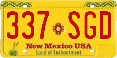 NM license plate 337SGD