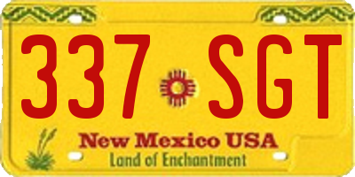 NM license plate 337SGT