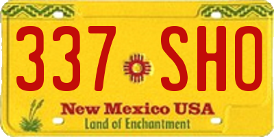 NM license plate 337SHO