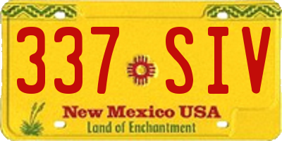NM license plate 337SIV
